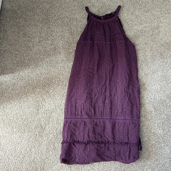 Loft purple halter dress - Picture 1 of 3